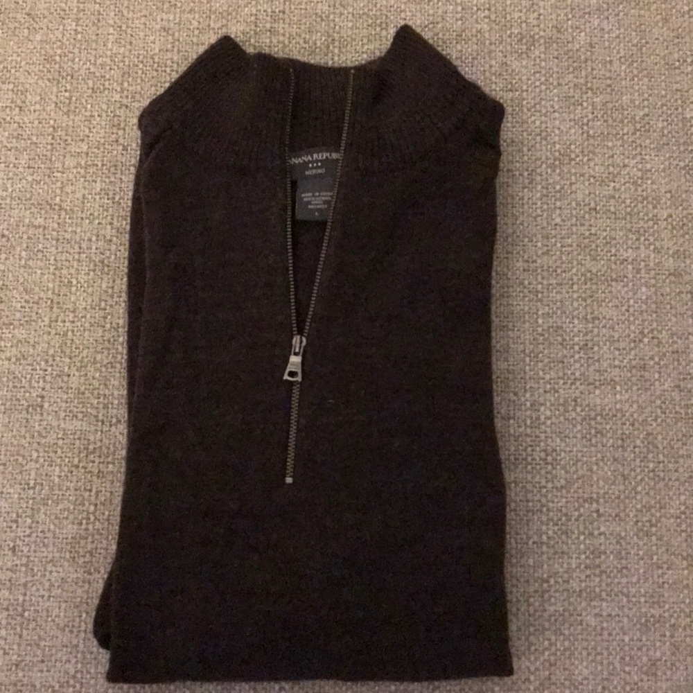 Banana Republic Merino quarter zip up sweater